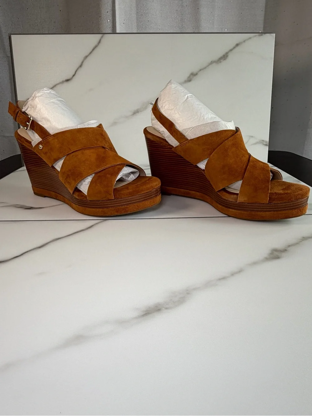 Cole Haan suede platform